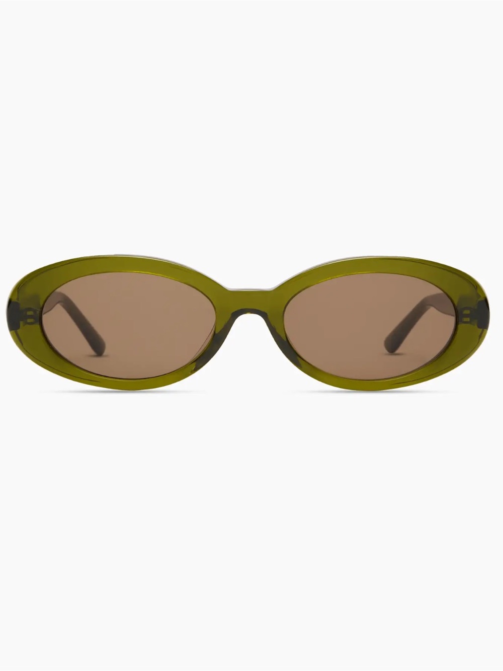 Olive Green Oval Bali Women's Sunglasses